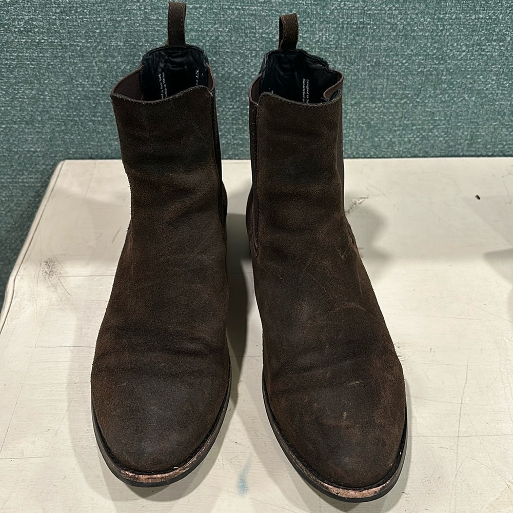 Thursday Duchess Dark Olive Suede boots